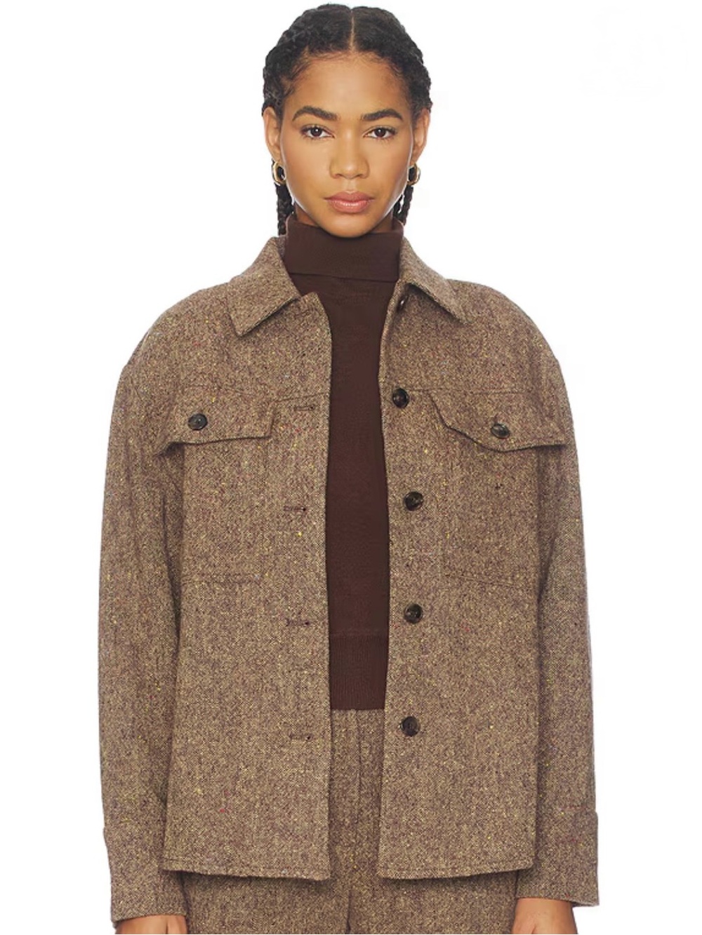 ALIGNE Brown Flecked Overshirt / Shacket – XL – New with Tags